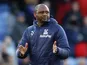 Crystal Palace manager Patrick Vieira applauds fans after the match, on February 26, 2022