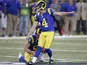 Rams kicker Greg Zuerlein in action against the 49ers on December 2, 2012