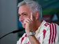 Real Madrid head coach Jose Mourinho speaks during a press conference at Ciudad Real Madrid on August 25, 2026 in Madrid, Spain.