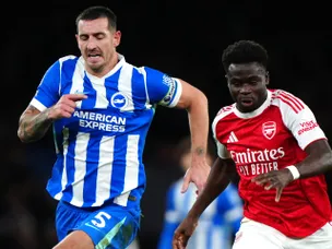 Bukayo Saka's record vs. Brighton