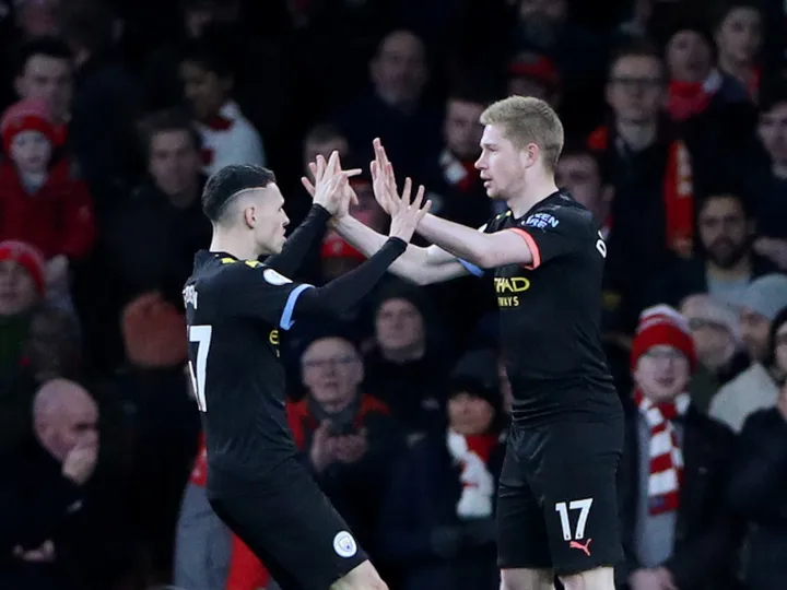 De Bruyne inspires City to win over Arsenal