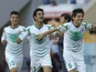 Iraq's Ali Faezcelebrates after scoring his team's opening goal during the Under-20 World Cup quarterfinal soccer match between Iraq and South Korea on July 7, 2013