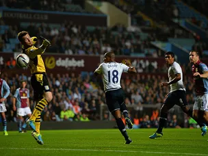 Spurs lead at Villa
