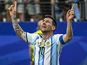 Lionel Messi celebrates his brace against Austria