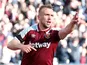 West Ham United's Jarrod Bowen celebrates scoring against Brentford on October 3, 2021
