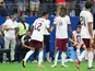 Pedro Porro, Lamine Yamal and Mikel Oyarzabal celebrate Spain's victory over France, on July 14, 2026