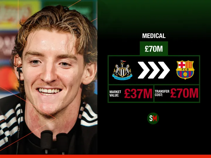 Gordon to Barcelona: Medical details 'revealed' as transfer from Toon assessed
