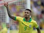 Gabriel Jesus celebrates scoring for Brazil against Honduras on June 9, 2019