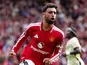 Bruno Fernandes celebrates scoring for Manchester United, on August 30, 2026