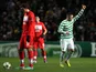Celtic's Gary Hooper celebrates opening the scoring against Spartak on December 5, 2012