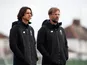 Liverpool manager Jurgen Klopp with assistant Zeljko Buvac during Liverpool training in April 2018