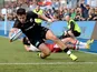 Saracens' Sean Maitland scores their first try against Northampton Saints on March 2, 2019