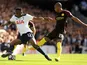 Tottenham Hotspur midfielder Victor Wanyama is challenged by Manchester City's Fernandinho during the Premier League clash between the two sides at White Hart Lane on October 2, 2016