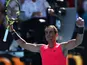 Spain's Rafael Nadal celebrates winning the match against Bolivia's Hugo Dellien on January 21, 2020
