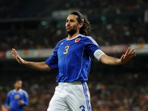 Mario Yepes in action for Colombia on February 09, 2011.