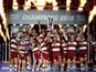 Wigan Warriors celebrate winning the 2018 Super League