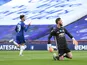 Chelsea midfielder Mason Mount celebrates after scoring against Manchester United via a mistake from David de Gea on July 19, 2020