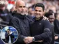 Manchester City manager Pep Guardiola and Arsenal manager Mikel Arteta