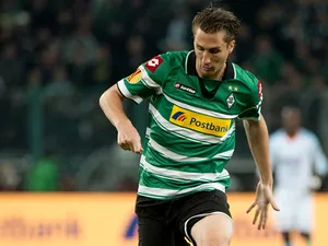 Borussia Moenchengladbach's Roel Brouwers in action against Olympique de Marseille in October 25, 2012