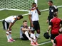 Germany's Nico Schlotterbeck goes down with an injury on June 20, 2026