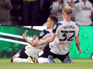 Derby survive Carabao Cup scare to edge past Salford on penalties