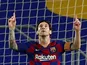 Barcelona's Lionel Messi celebrates scoring on June 16, 2020