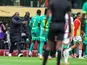 Senegal's coach Pape Thiaw tells team to leave the pitch after penalty decision during the Africa Cup Of Nations Final