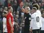 Liverpool's Steven Gerrard is shown a red card by referee Martin Atkinson in 2015
