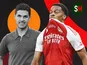 Jurrien Timber/Mikel Arteta composite