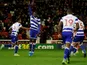 Reading's Lucas Joao celebrates scoring their first goal on December 11, 2019