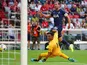 Harry Kane scores for Tottenham Hotspur against Real Madrid in the Audi Cup on July 30, 2019.