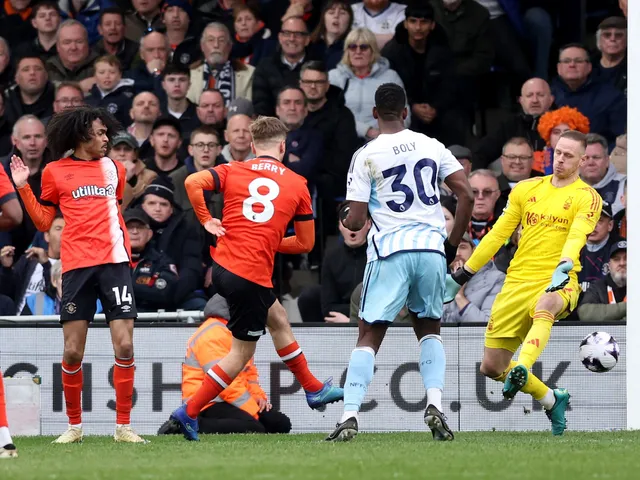 Luke Berry hits last-gasp leveller for Luton against Forest