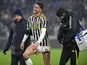 Juventus' Dusan Vlahovic after sustaining an injury on December 8, 2023