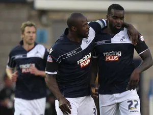Millwall's Karleigh Osborne celebrates scoring against Blackburn Rovers in the Championship match on April 23, 2013