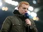Neil Lennon doing punditry work in March 2016