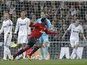 Manchester United's Danny Welbeck celebrates after scoring his side's first goal against Real Madrid on February 13, 2013