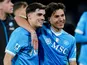 Napoli players Antonio Vergara and Miguel Gutierrez celebrate - January 31, 2026