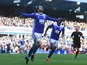 Birmingham's Jota celebrates scoring their first goal against Nottingham Forest on February 2, 2019