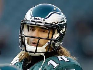Eagles' Riley Cooper in action against the Jets on December 18, 2011