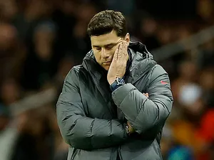 Paris Saint-Germain manager Mauricio Pochettino pictured on April 23, 2022