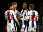 West Bromwich Albion's Chris Brunt celebrates scoring their first goal against Swansea on March 13, 2019