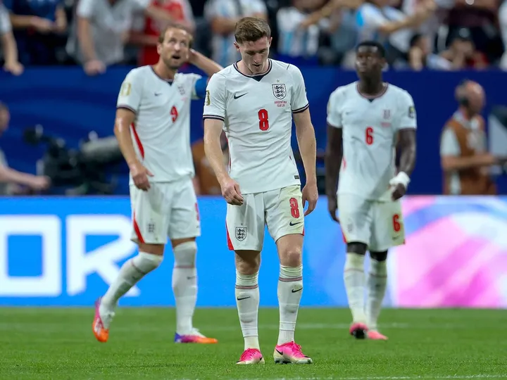 Utter agony: Late show from Argentina ends England's World Cup hopes
