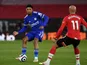  Leicester City's Wesley Fofana in action with Southampton's Nathan Redmond on April 30, 2021