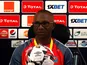 DR Congo's coach Florent Ibenge looks on during a news conference ahead of the African Nations Cup opening soccer match against Uganda at Cairo International Stadium, Egypt on June 19, 2019