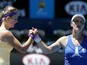 Victoria Azarenka shakes the hand of Svetlana Kuznetsova following her quarter-final victory on January 23, 2013