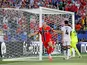 Erling Haaland reacts after scoring a goal during the FIFA World Cup