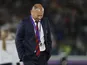 England head coach Eddie Jones walks with his runner up medal after the match on November 2, 2019