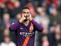 Manchester City full-back Danilo celebrates after scoring against Huddersfield Town on January 20, 2019