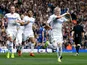 Leeds United's Ezgjan Alioski celebrates scoring their second goal against Bolton Wanderers on February 23, 2019