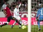 Marseille's forward Andre-Pierre Gignac has a shot on goal during the Ligue 1 clash with Lille on April 14, 2013